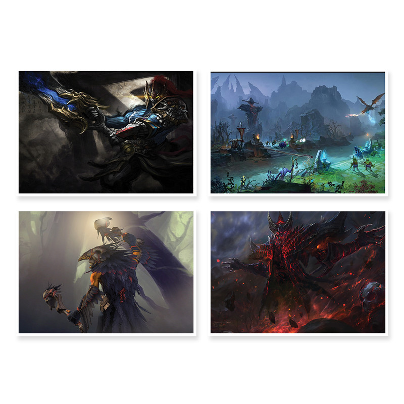پوستر طرح DOTA 2 کد A-1412 مجموعه 4 عددی