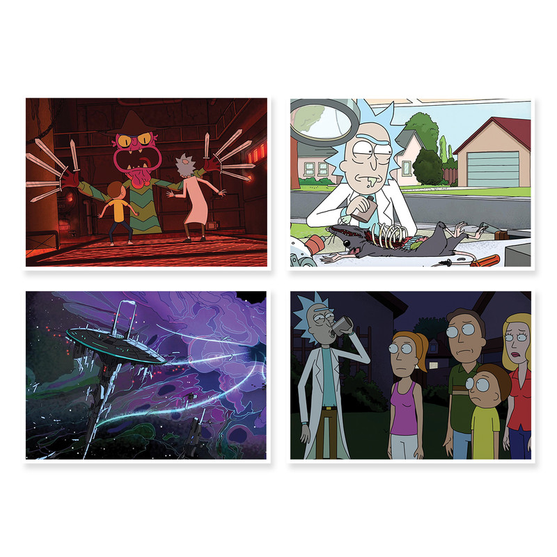 پوستر طرح Rick And Morty کد A-1381 مجموعه 4 عددی