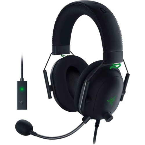هدست مخصوص بازی ریزر مدل BlackShark V2 + USB Sound Card
