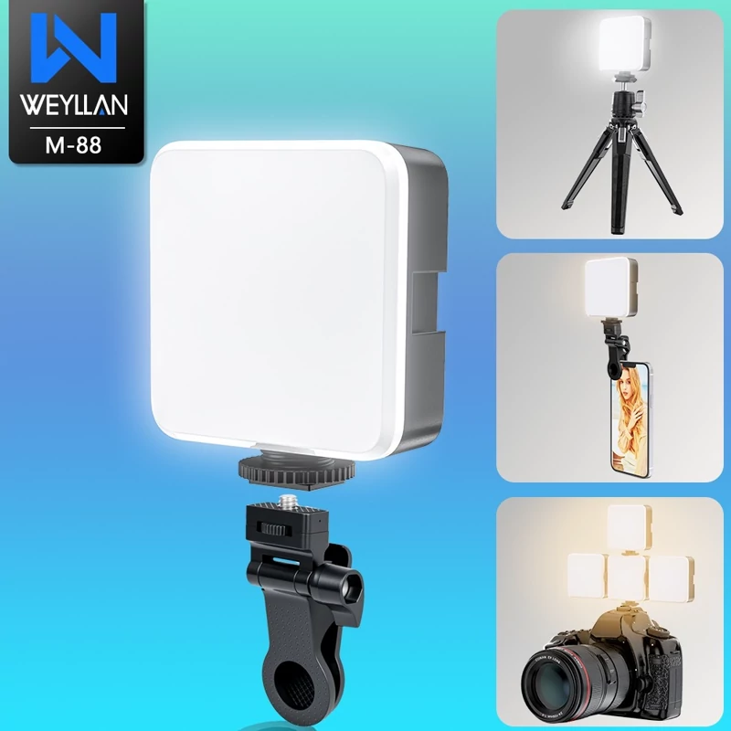 رینگ لایت سلفی M-88/رینگ لایت موبایل مدل M-88 دارای نوردهی آفتابی و مهتابی و طبیعی،دارای زاویه نوردهی 60 درجه