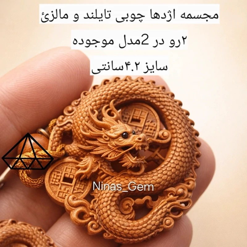 اویز اژدها چوبی تایلندی پلاک اژدها چوبی مالزی جاکلیدی اژدها چوبی جاسویچی اژدها چوبی اویز ماشین اژدها خوشانسی کومودور