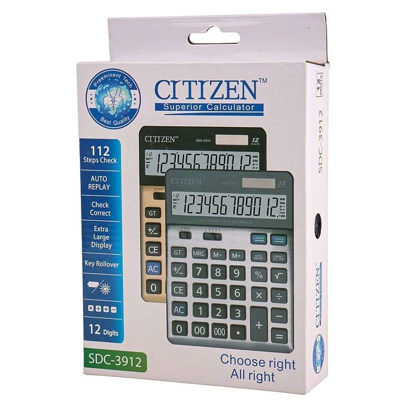 ماشین حساب سیتیزن مدل SDC-3912