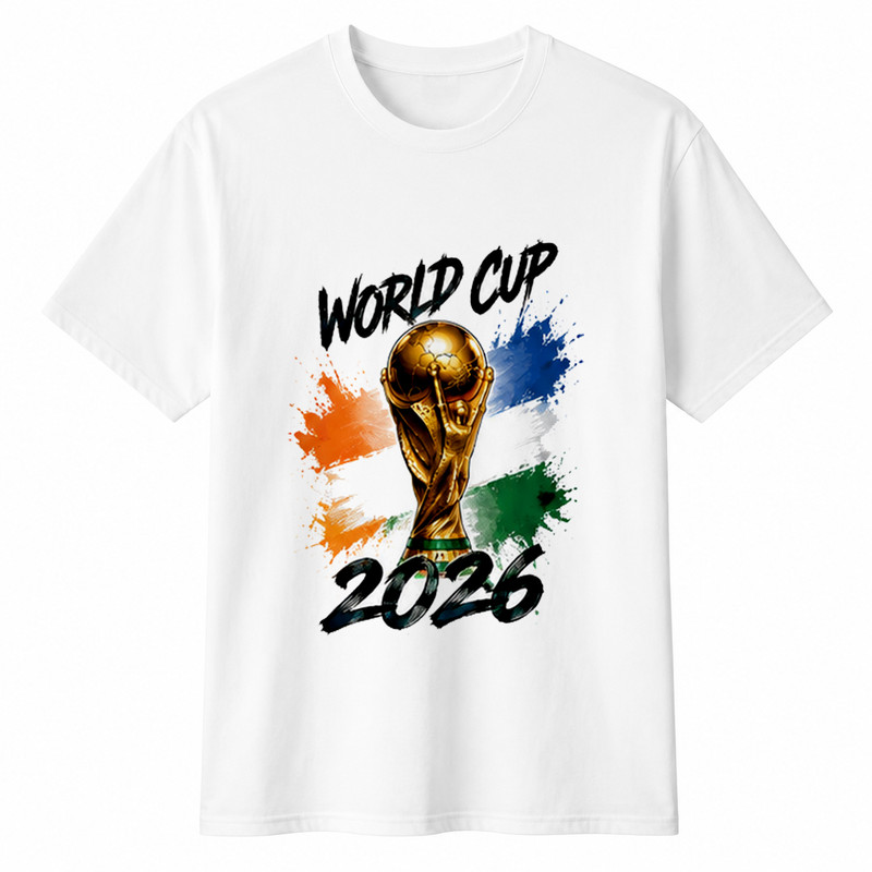 تیشرت آستین کوتاه یقه گرد مردانه مدل A72 مدل جام جهانی 2026