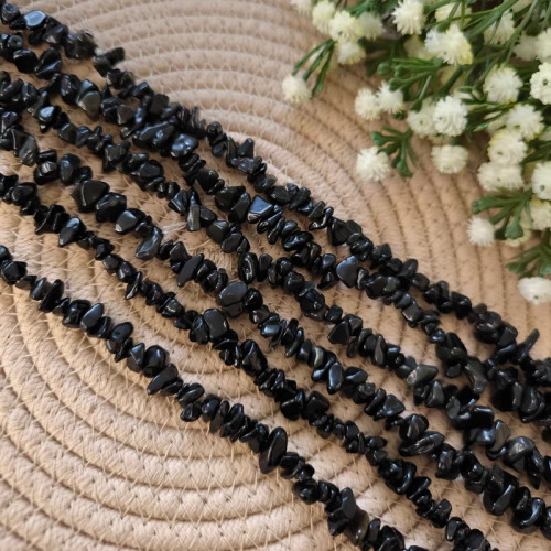 سنگ شکسته (راف) ابسیدین مشکی