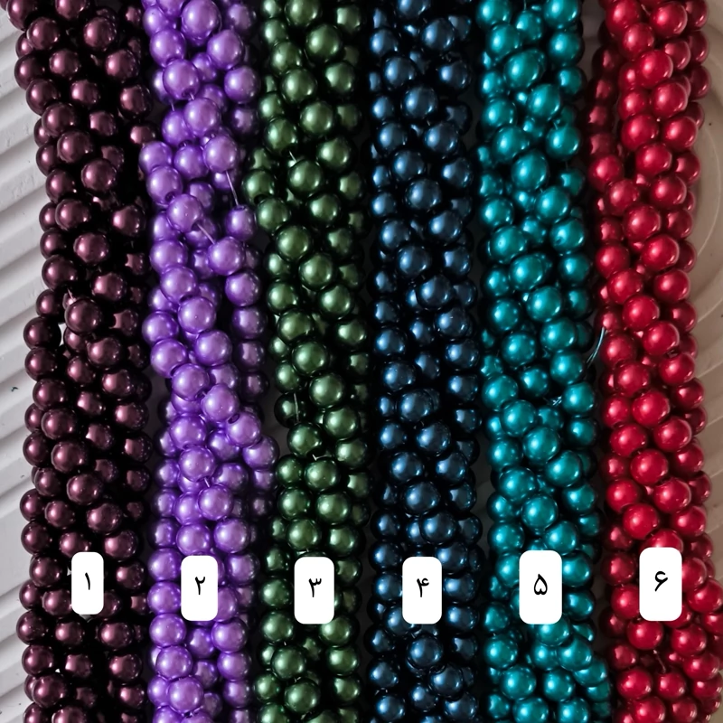 مروارید سنگی سایز 8 (فروش بصورت ریسه ای )