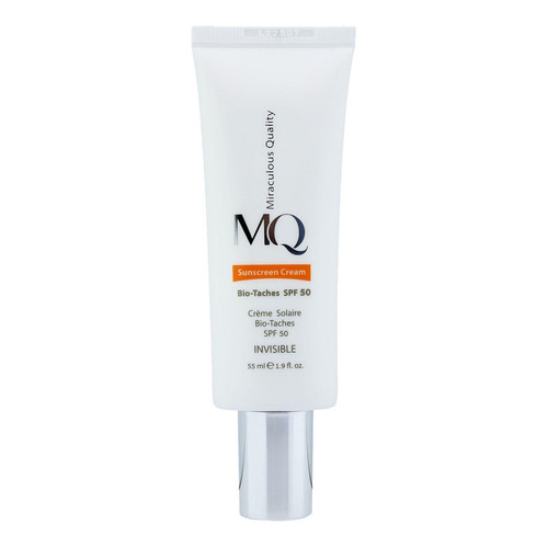 کرم ضدآفتاب بیرنگ ام کیو SPF50 مدل BIO TACHES مناسب انواع پوست، حجم 55 میلیلیتر