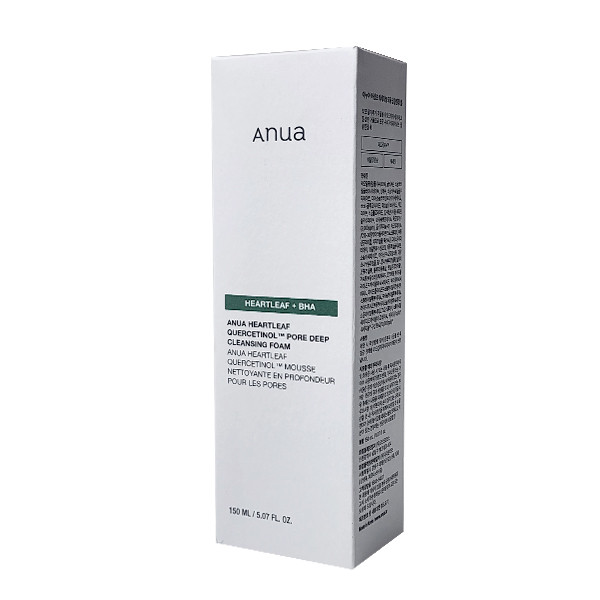 فوم شستوشوی صورت آنوا مدل HEARTLEAF + BHA مناسب برای انواع پوست حجم 150 میلیلیتر