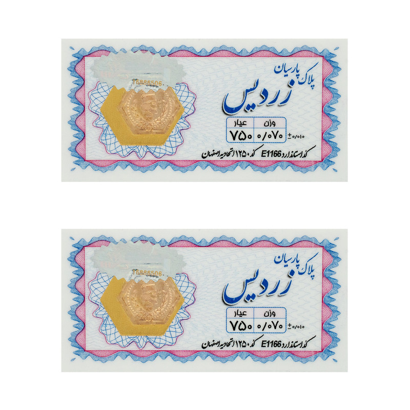 سکه گرمی طلا 18 عیار زردیس مدل zrds بسته 2 عددی