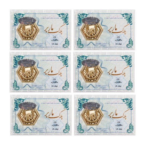 سکه گرمی طلا 18 عیار ماربر مدل pk.MS بسته 6 عددی