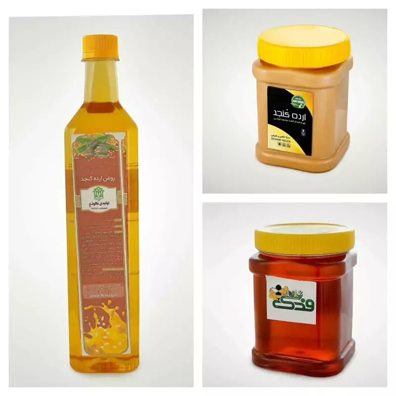 پک روغن ارده، ارده، عسل صبحانه فدک