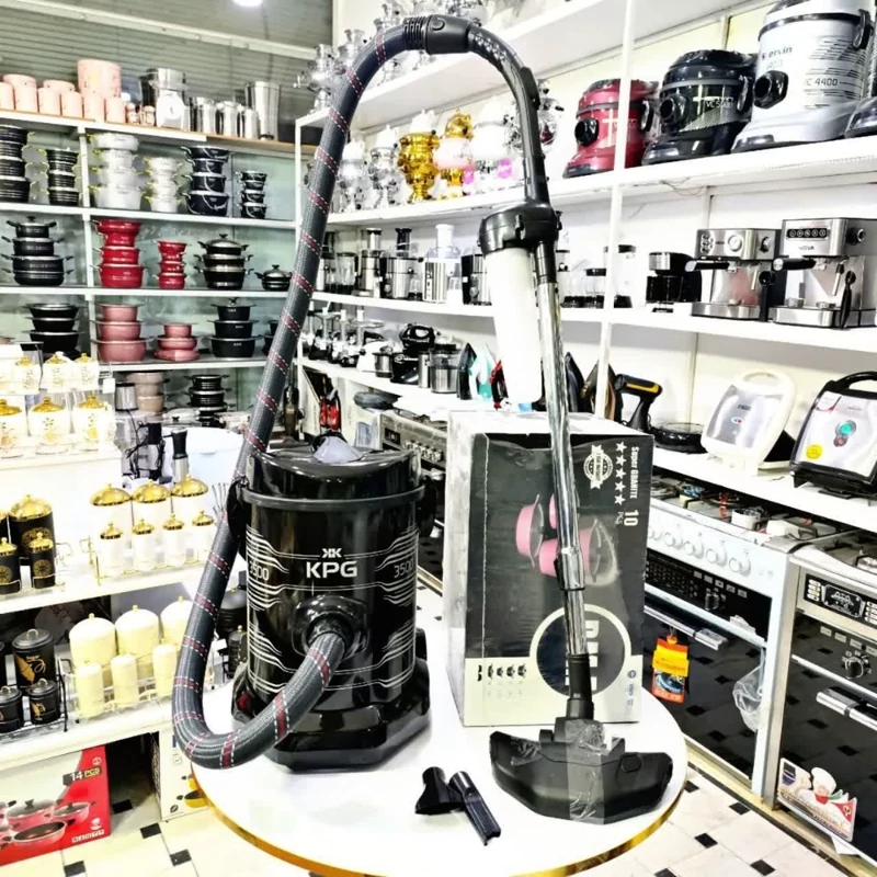 جارو برقی سطلی kpg 3500 وات رنگ مشکی و نقره ای زرد ابی زرشکی دوسال گارانتی