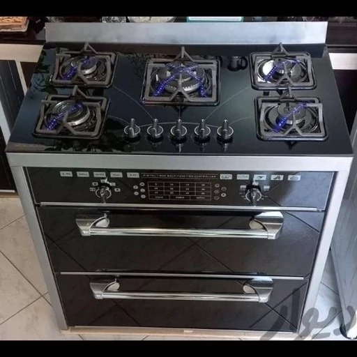 اجاق گاز طرح فر لعابی تکنو مدل گلکسی کمپین جهیزیه ابعاد 90x87x50