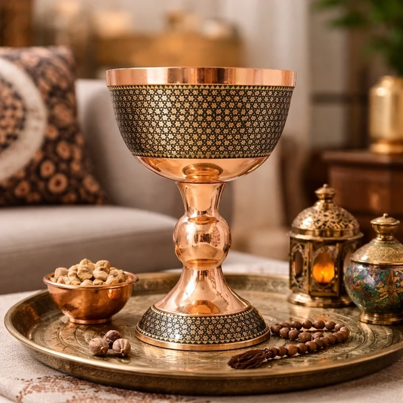سنگاب مس و خاتم سایز 5
