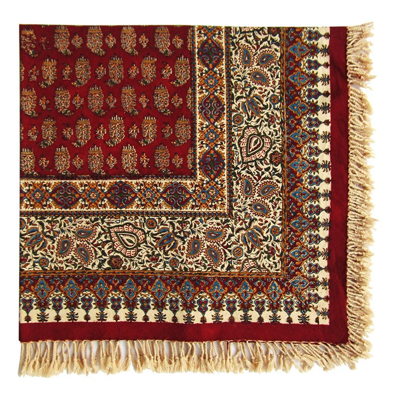 رومیزی قلمکار طرح سنتی چهارنفره کد 100-3