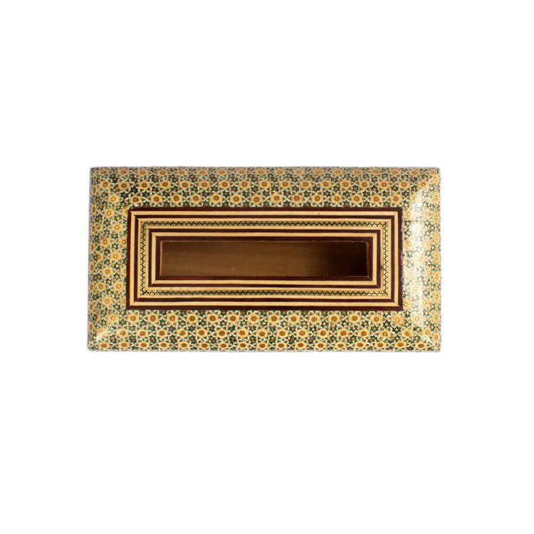 ست جعبه دستمال کاغذی و سطل خاتم کاری کد 25 -1
