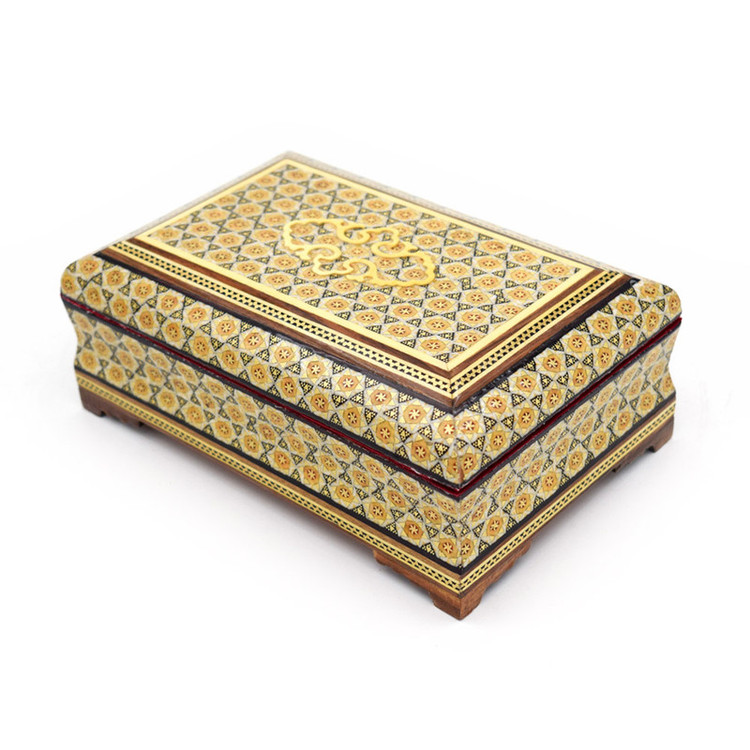 جعبه جواهرات خاتم کاری مدل نارنج کد 2214-1