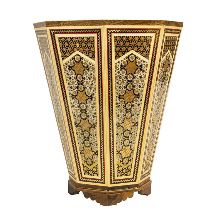 ست سطل و جعبه دستمال کاغذی خاتم کاری کد A31