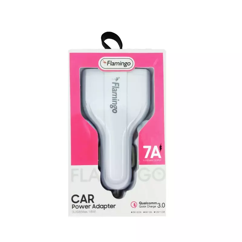 شارژر فندکی 3USB (Max 18W) برند Flamingo
