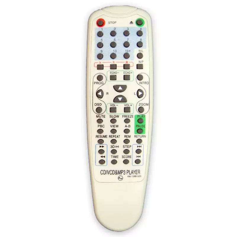 کنترل وی سی دی ام پی تری پلیرقدیمی چینی  MP3PLAYERمدل KM-138 B-G20