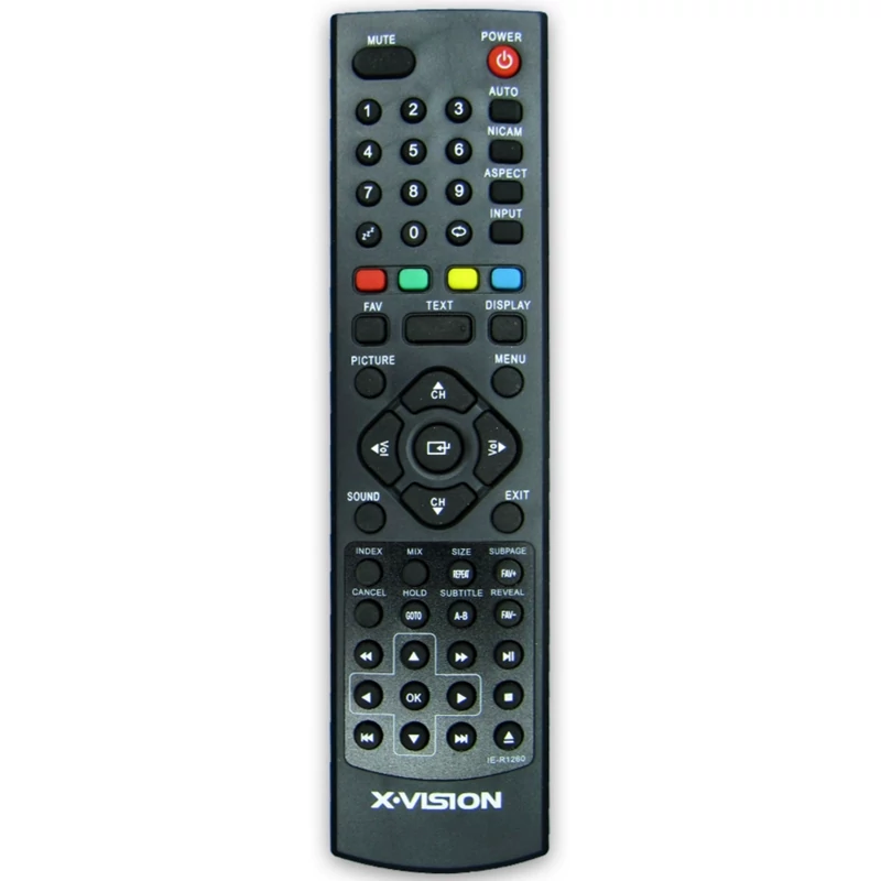 کنترل تلویزیون ال ای دی LED ایکس ویژن X VISION مدل IE-R1260