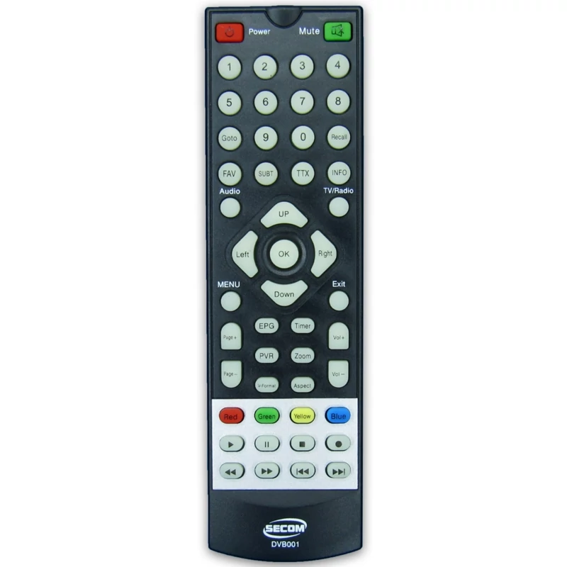 کنترل گیرنده دیجیتال سکام SECOM مدل DVB001