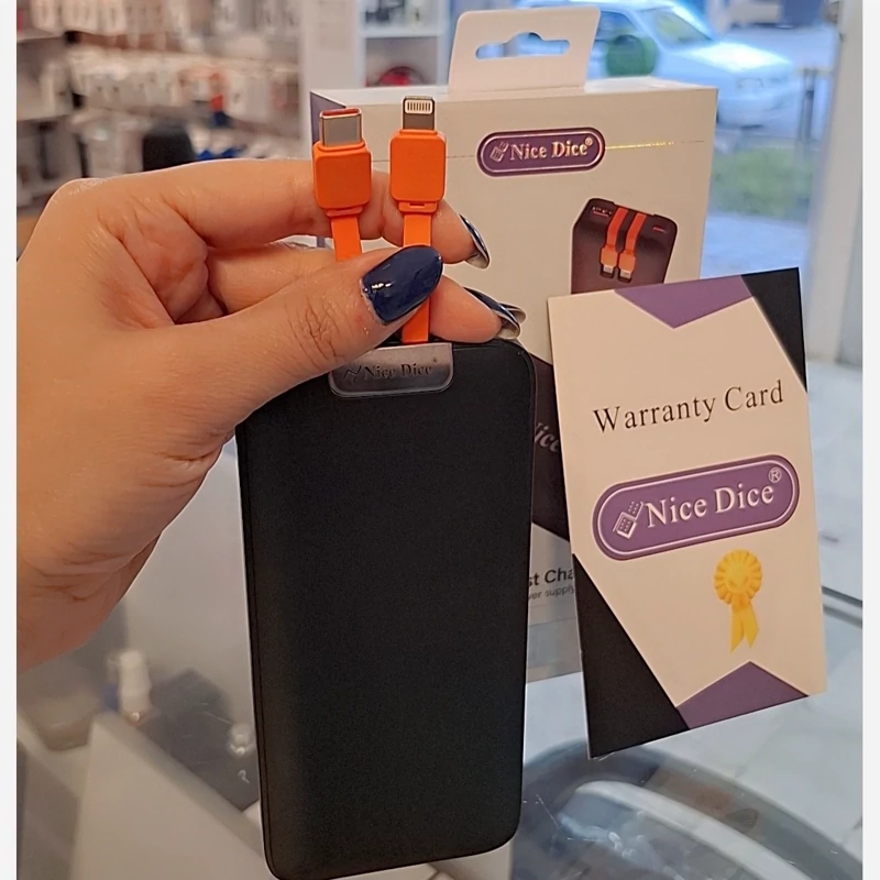 پاور بانک سوپر فست شارژ 10000 66 وات مدل PB124 برند NICD DICE دارای صفحه نمایش** تخفیف ویژه **