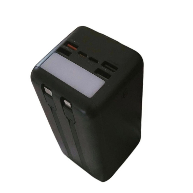 پاوربانک 22.5 وات مدل 50000 22.5w-fast ظرفیت 50000 میلیآمپرساعت به همراه دو کابل متصل USB-C و لایتنینگ