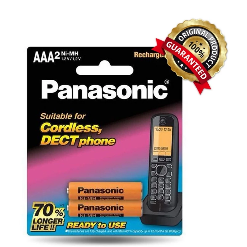 باتری تلفن پاناسونیک Panasonic قابل شارژ دو عددی