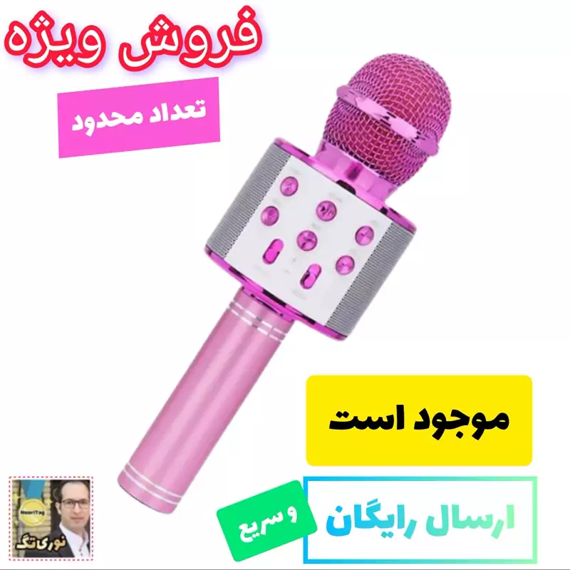 اسپیکر میکروفن مدل 858 - رنگبندی - ارسال رایگان