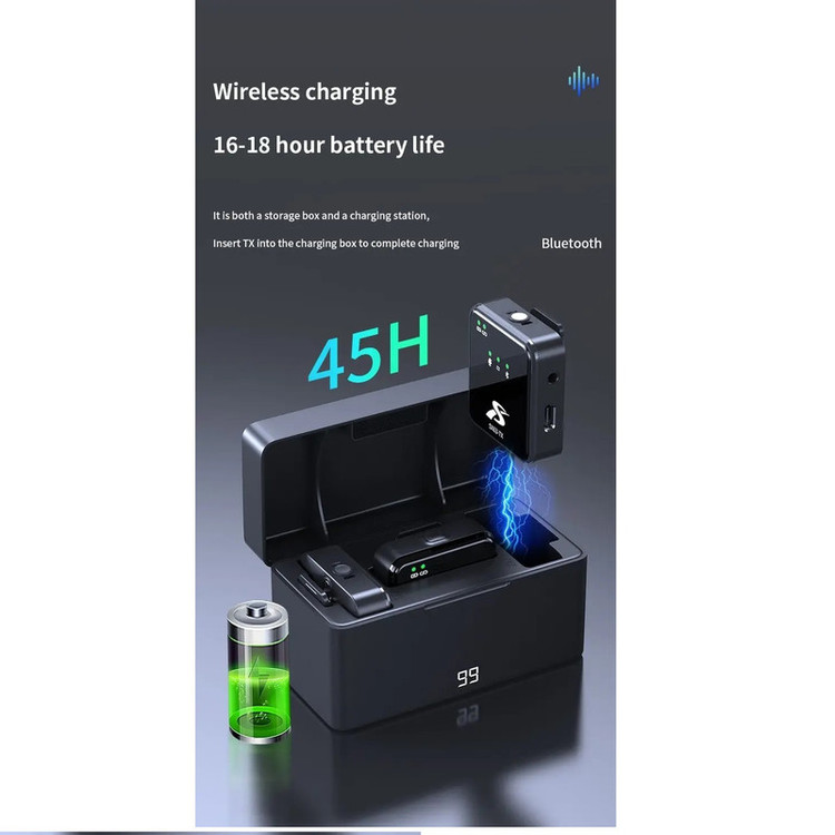 میکروفن یقه ای مدل sx63 با درگاه اتصال type-c و lightening