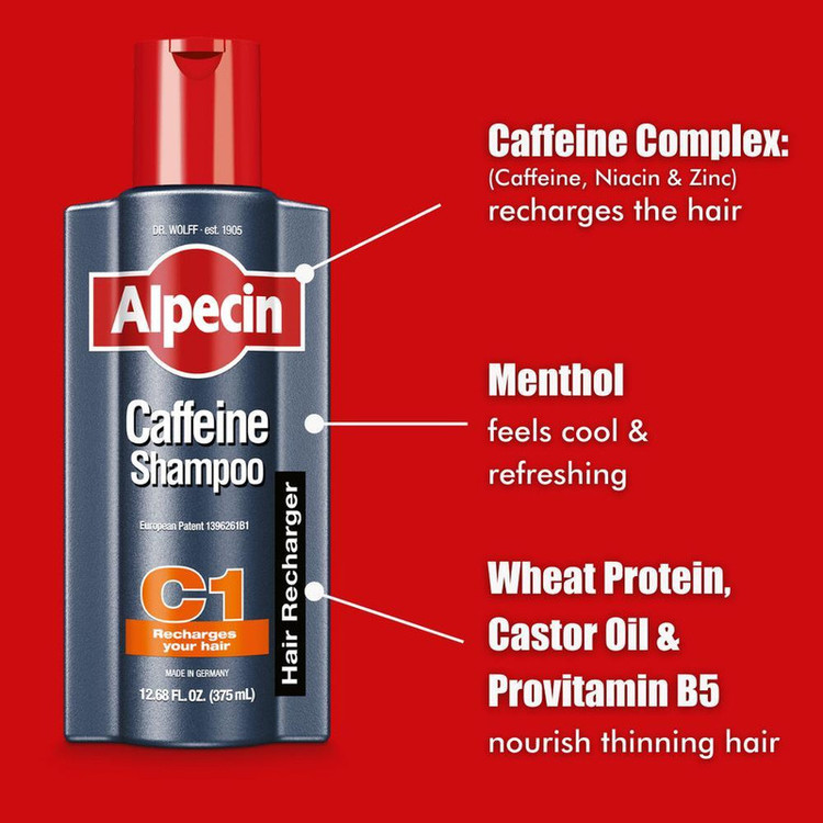 شامپو آلپسین مدل Caffeine C1 حجم 250 میلی لیتر بسته 3 عددی