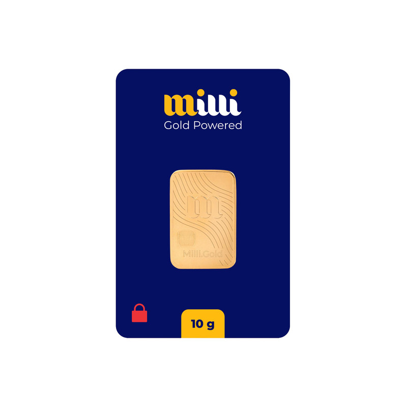 شمش طلا 18 عیار میلی گالری مدل BL0001 - 10G