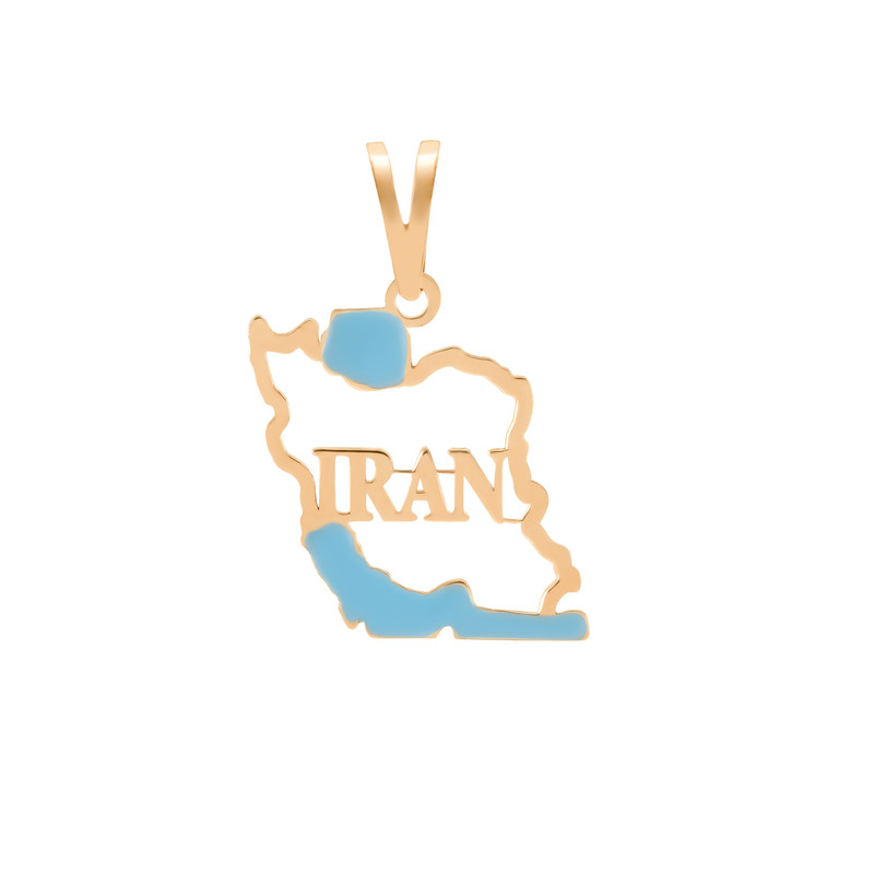 آویز گردنبند طلا 18 عیار زنانه میلی گالری طرح ایران کد GP0257