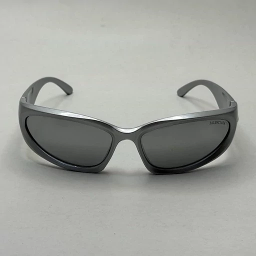 عینک فشن ترند بالنسیاگا مدل BALENCIAGA SWIFT OVAL نقره ای عدسی نقره ای