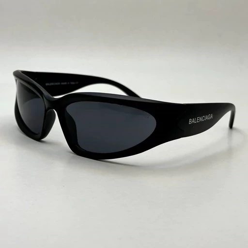 عینک فشن مردانه مشکی آفتابی برند بالنسیاگا مدل  BALENCIAGA SWIFT OVAL