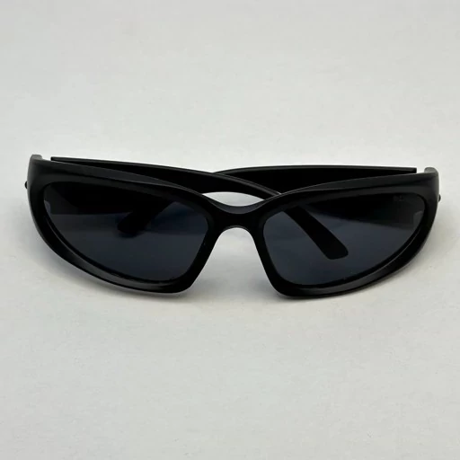 عینک ترند فشن آفتابی برند بالنسیاگا مدل BALENCIAGA SWIFT OVAL مشکی