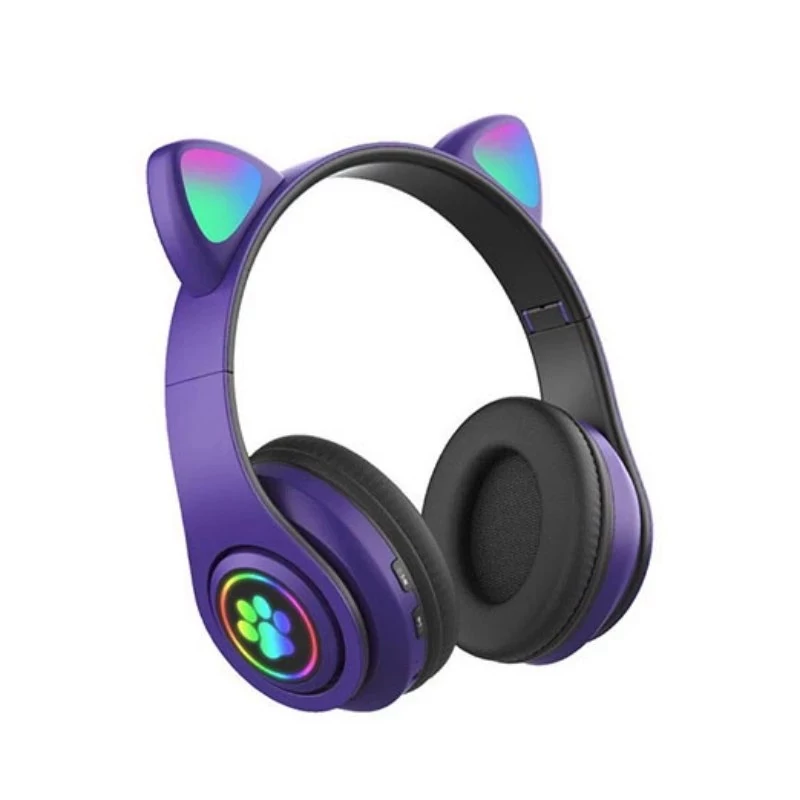 هدفون بچه گانه طرح گربه ای (هدفون بلوتوثی )بیسیم-هدفون RGB