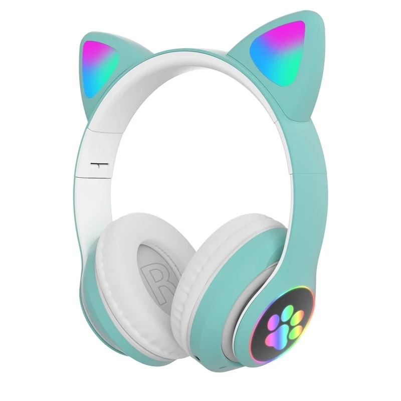 هدفون کت بلوتوثی RGB طرح گربه طراحی زیبا و ارگونومیک(هدفونcat)
