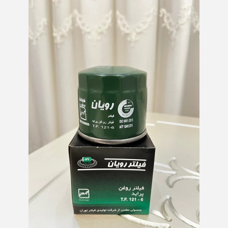 فیلتر روغن پراید و تیبا استاندارد ضمانت اصالت رویان فیلتر بسته 5عددی
