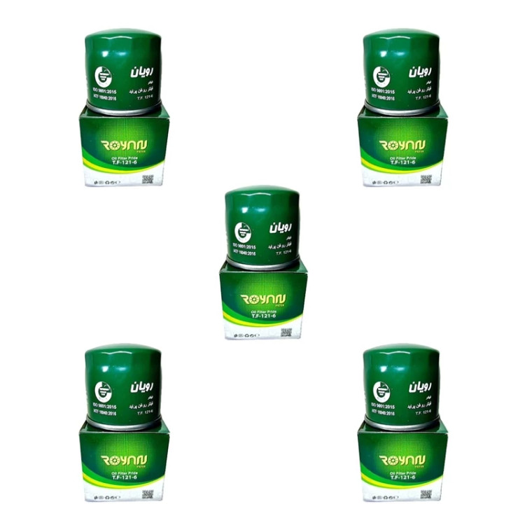 فیلتر روغن پراید و تیبا استاندارد ضمانت اصالت رویان فیلتر بسته 5عددی