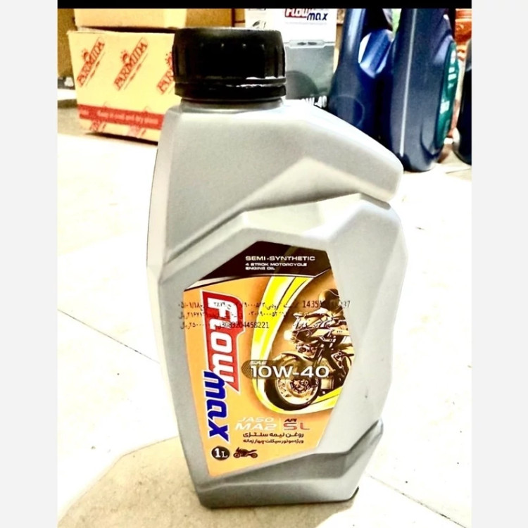 روغن موتور سیکلت پارس فلومکس مدل موتوربایک SAE 10W40 حجم 1 لیتر