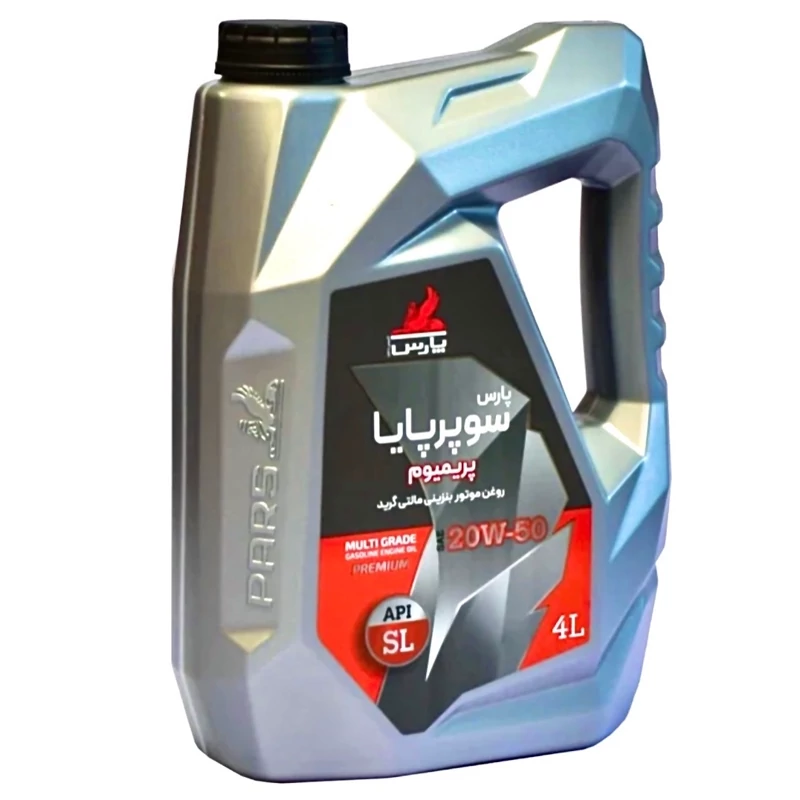 روغن موتور خودرو نفت پارس مدل سوپرپایا پریمیوم SL 20W-50 حجم 4 لیتر