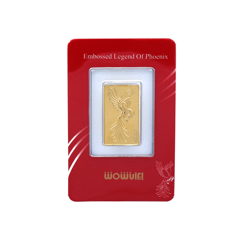 شمش طلا 24 عیار ایران‌ شمش مدل سیمرغ 1g
