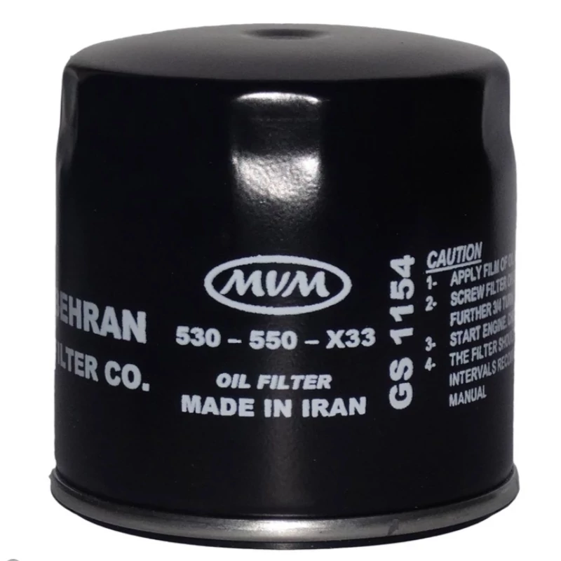 فیلتر روغن خودرو بهران فیلتر مناسب برای ام وی ام X33و MVM530.MVM550