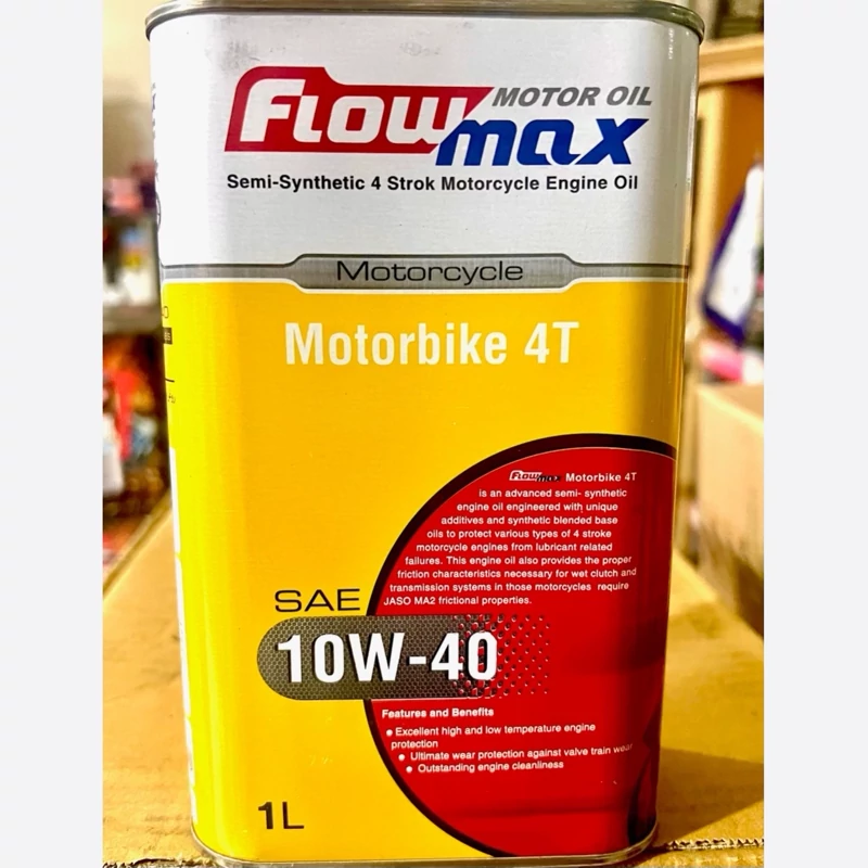 روغن موتور سیکلت فلومکس مدل Motorbike پلاستیکی SAE 10W40 حجم 1 لیتر