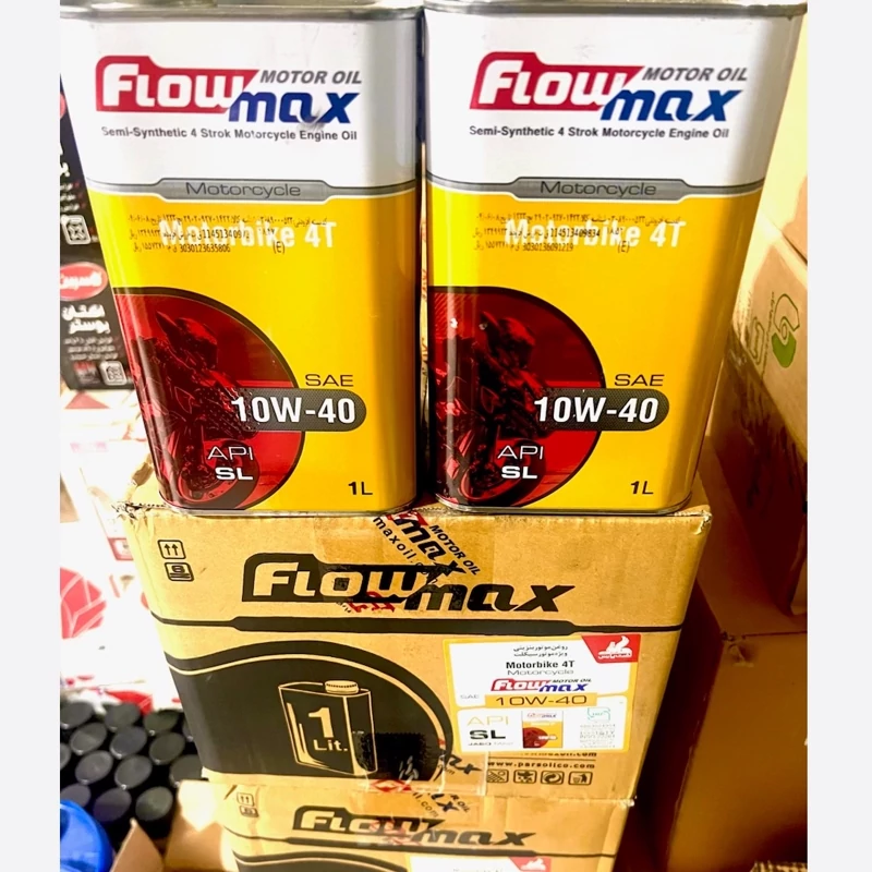 روغن موتور سیکلت فلومکس مدل Motorbike پلاستیکی SAE 10W40 حجم 1 لیتر