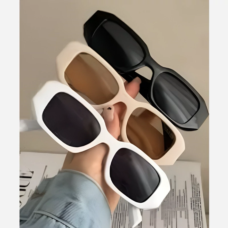 (قیمت واقعی) عینک آفتابی زنانه و مردانه پرادا uv400 + دستمال نانو مخصوص +ارسال رایگان ( PRADA)