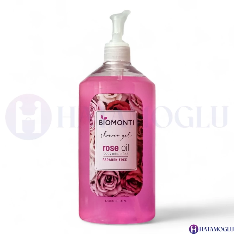 شامپو بدن بیومونتی Biomonti حاوی روغن گل رز حجم 1000 میل