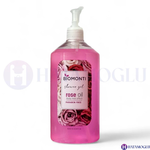 شامپو بدن بیومونتی Biomonti حاوی روغن گل رز حجم 1000 میل