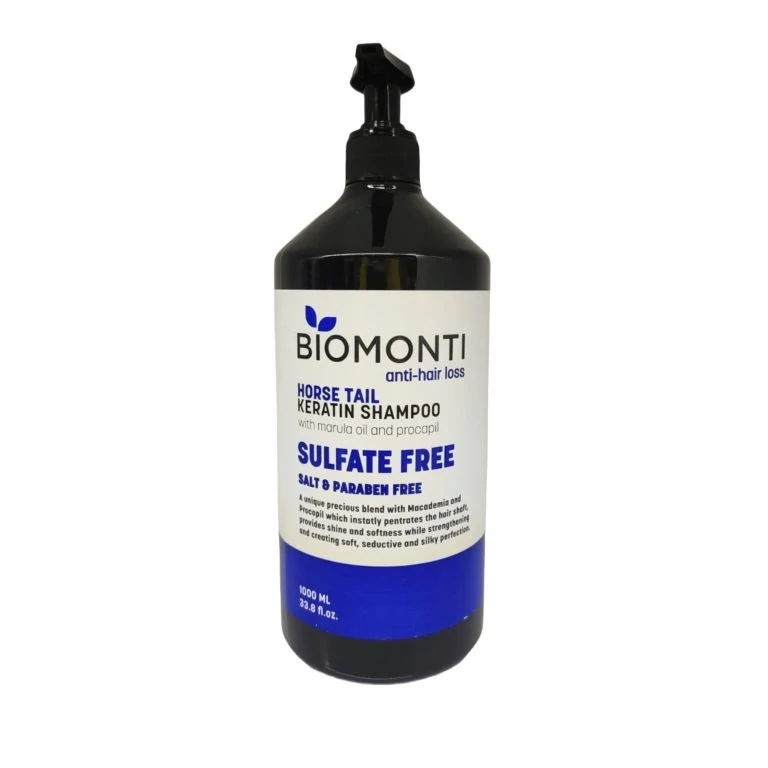 شامپو بدون سولفات تقویت کننده بیومونتی Biomonti مدل Horse Tail  حجم 1000 میل